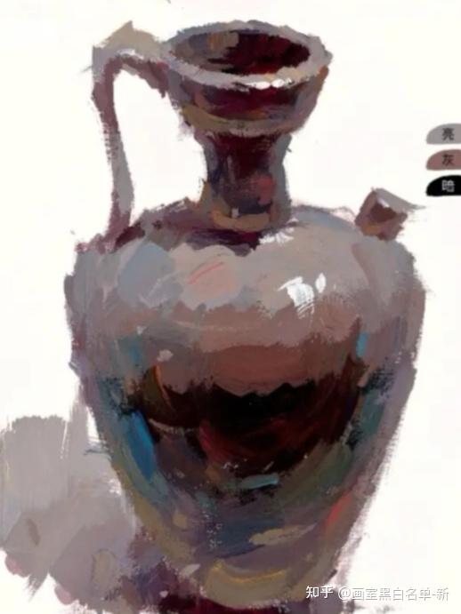 简单概括水粉单体静物陶罐的画法 知乎