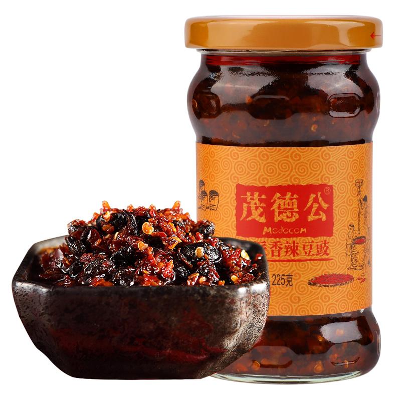 80 茂德公 豆豉辣椒酱225g 香辣风味豆豉辣椒酱 下饭菜拌饭拌面酱调料