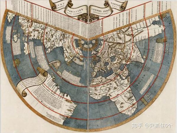 cogniti orbis tabula 还有疑似达芬奇1514年作品的分成8瓣的地图