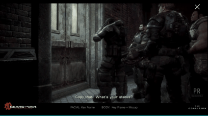 《战争机器:终极版》是myles参与的第一个的游戏项目.