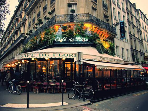 saint-germain 75006 paris花神咖啡馆 café de flore"塞纳河畔