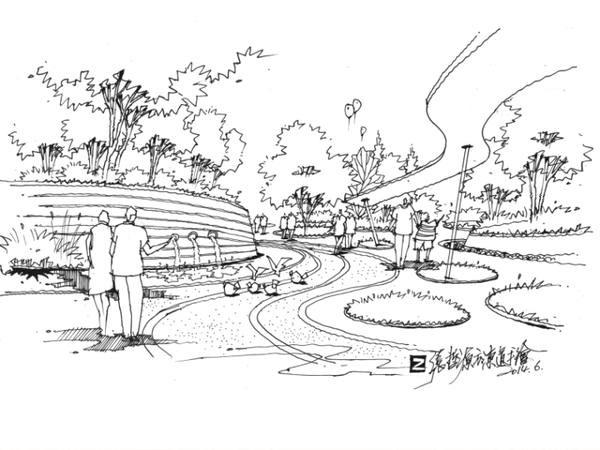 非常难得的52张景观手绘精品线稿,通过学习欣赏,别人的手绘设计,让你