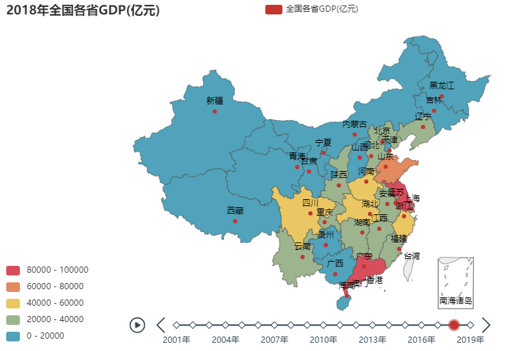 可视化python精美地图动态展示近20年全国各省市gdp