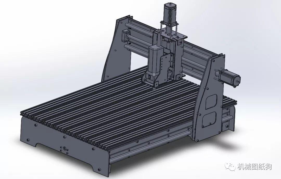 【工程机械】cnc三轴雕刻机3d模型图纸 solidworks设计 附step