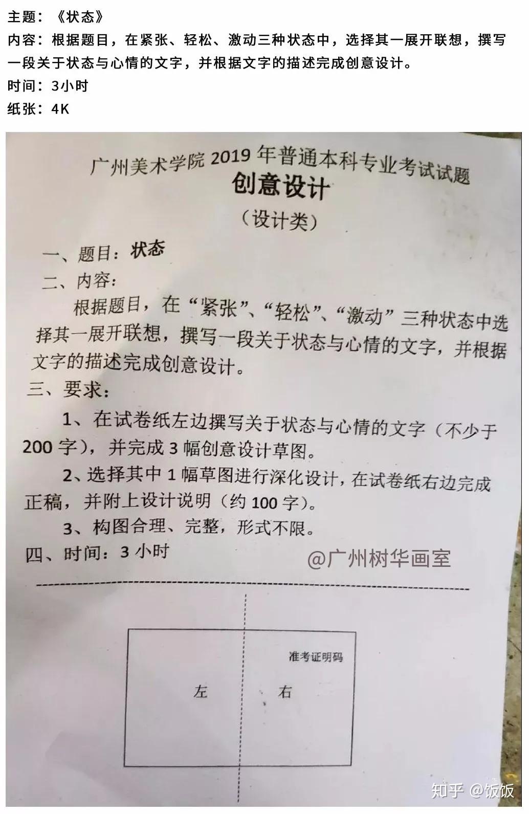 广美2019年美术类专业考题