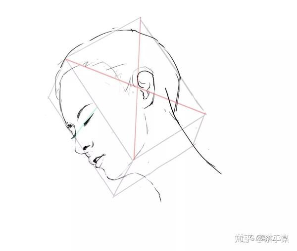第五步,关掉辅助线,并且整理线稿,画上装饰,今天就算完成了～是不是