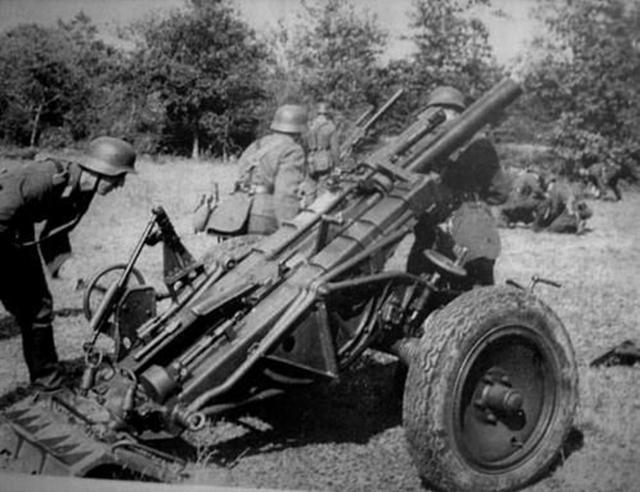 德军150mm迫击炮,140mm迫击炮 二战德国40式10厘米重迫击炮,德军装备的特种装备