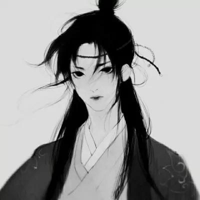 古风黑白男生头像