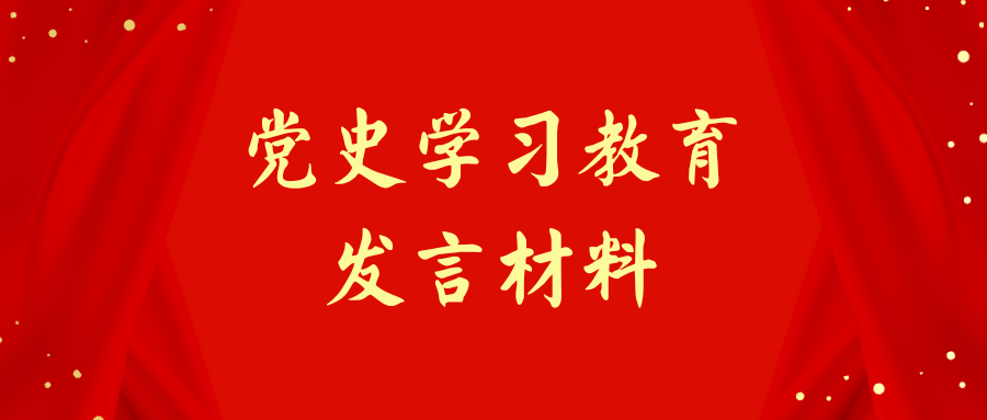 2021年党史学习教育专题组织生活会发言材料2篇6600字