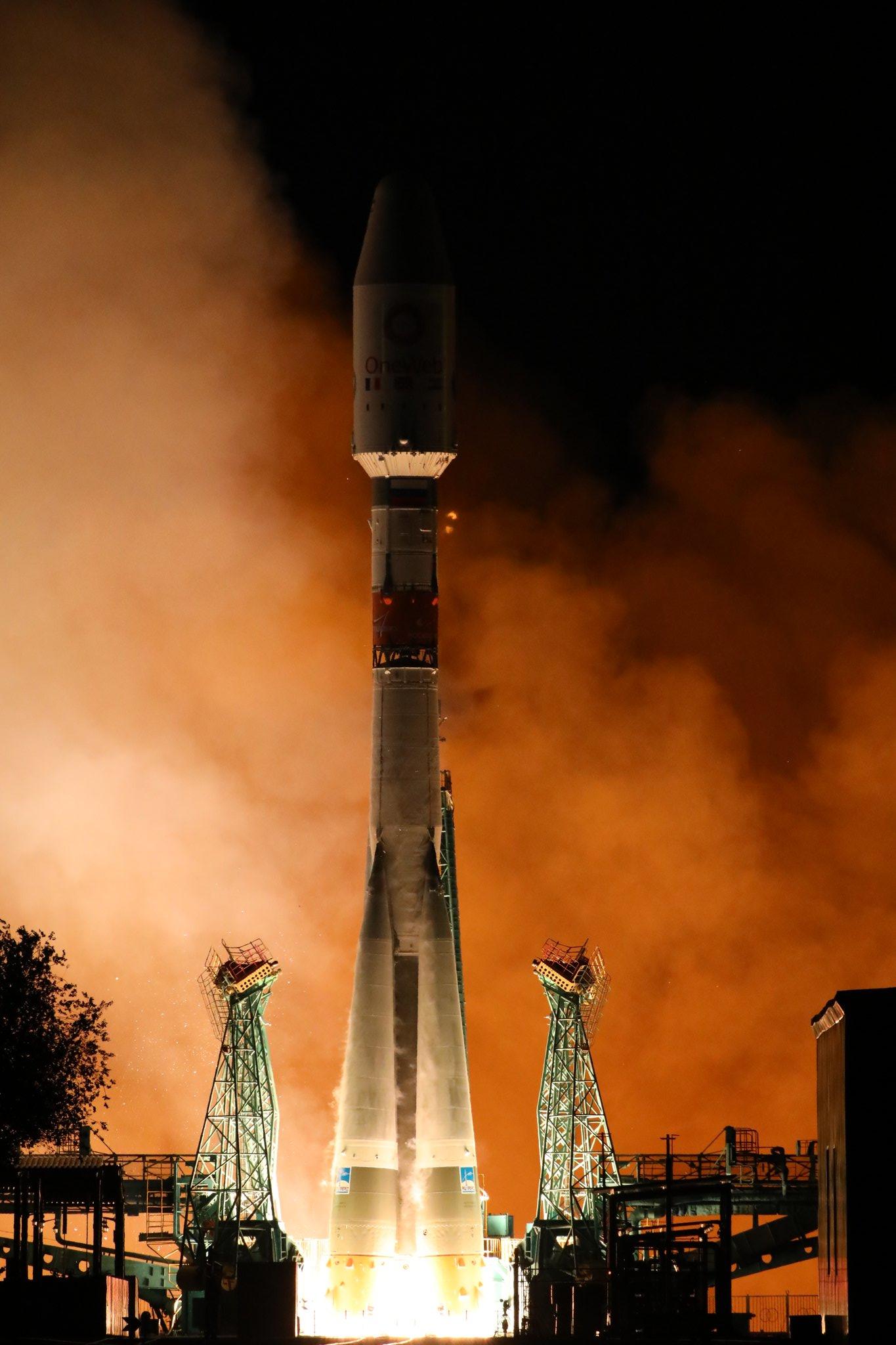 快讯航天俄罗斯soyuz21bfregatm火箭成功发射了第10批34颗oneweb卫星