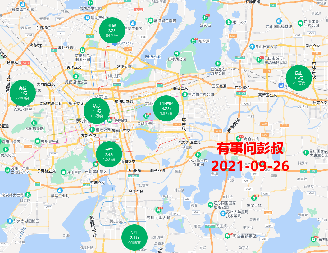 2021年10月苏州房价年度盘点,苏州房价多处下跌,苏州楼市太冷了