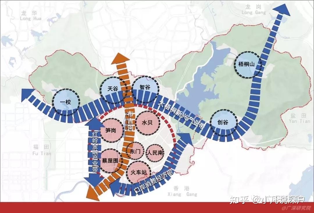 2022年深圳各区发展规划图精简版