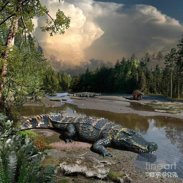 恐鳄白垩纪北美州的吞龙巨鳄