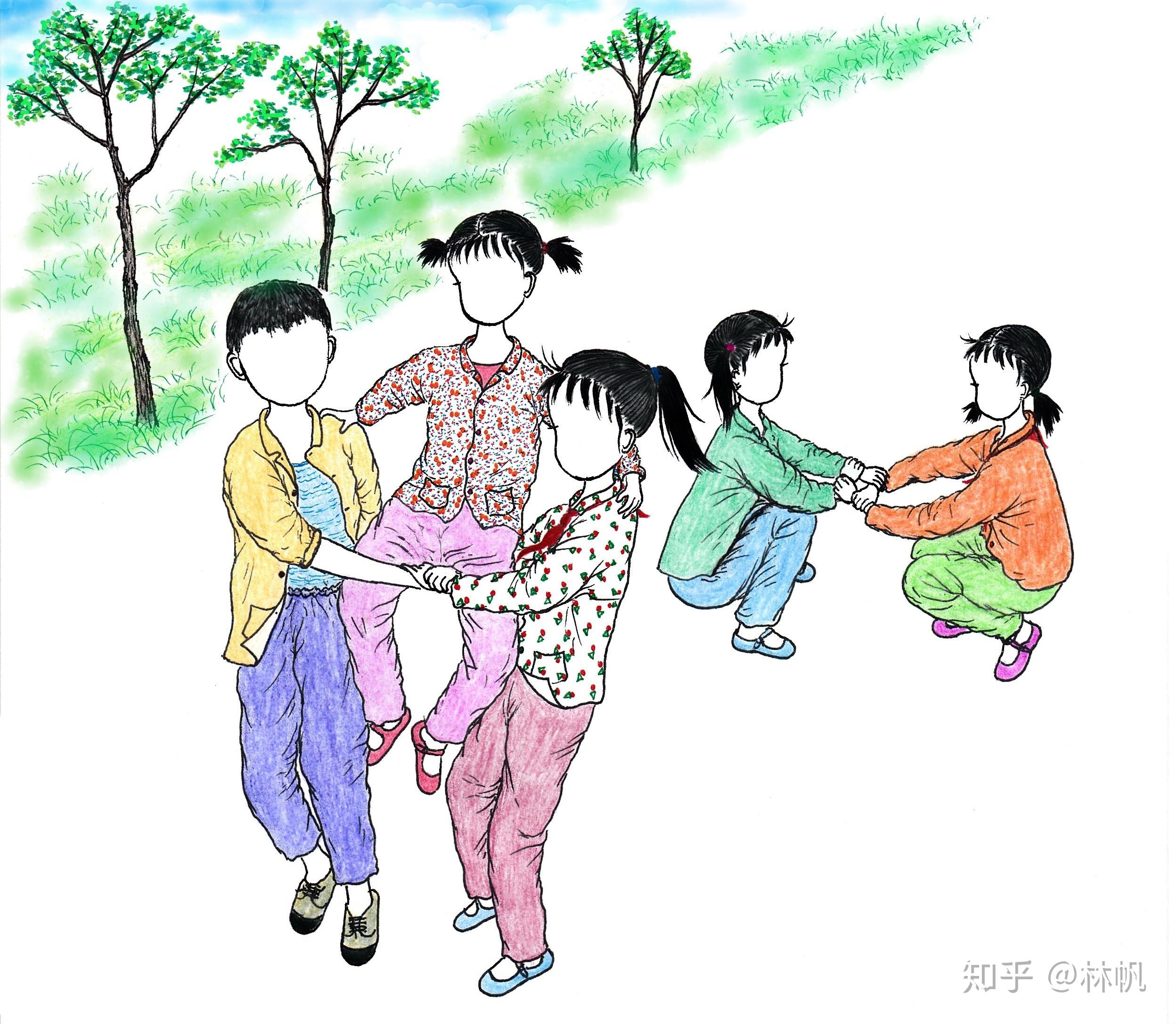 手绘70后80后童年经典游戏