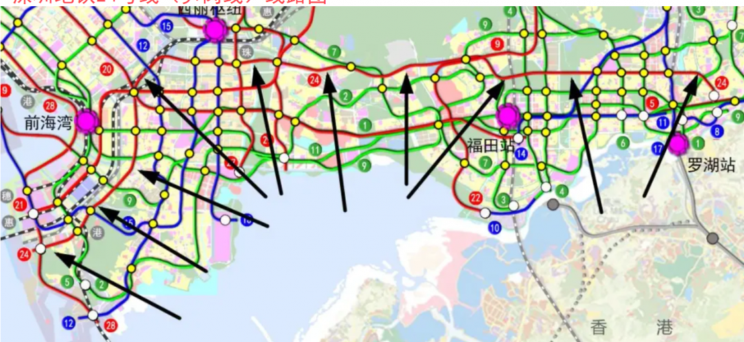 网曝深圳地铁五期规划,15,17,18,21,22,24,27号线纳入