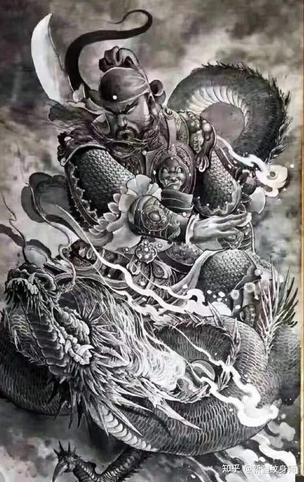 满背纹身手稿 - 知乎