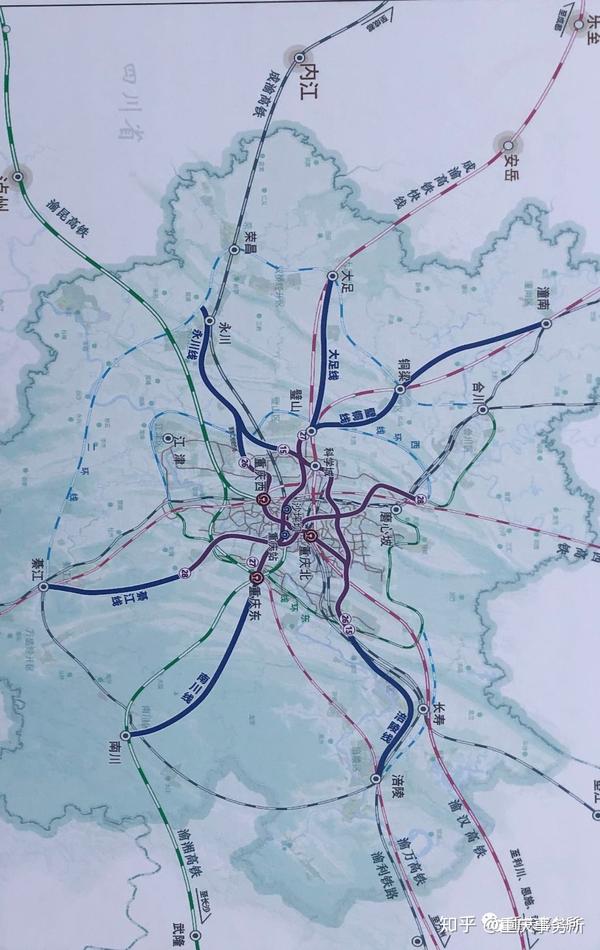 重庆都市圈轨道布局曝光渝西6条快速大通道连接主城