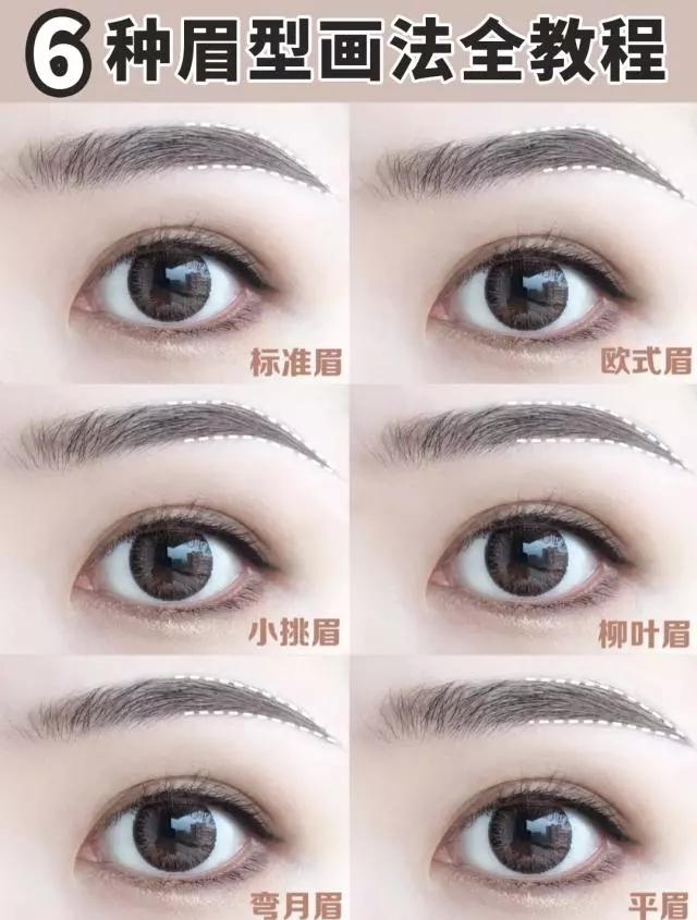 阳洋干货篇:学会这6种眉形做一个精致的女孩!