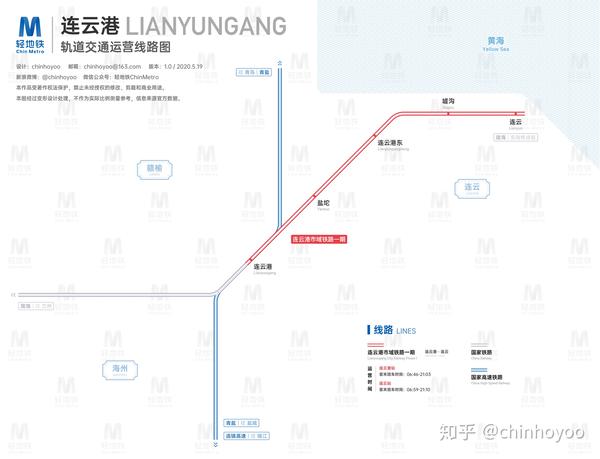 连云港轨道交通运营线路图