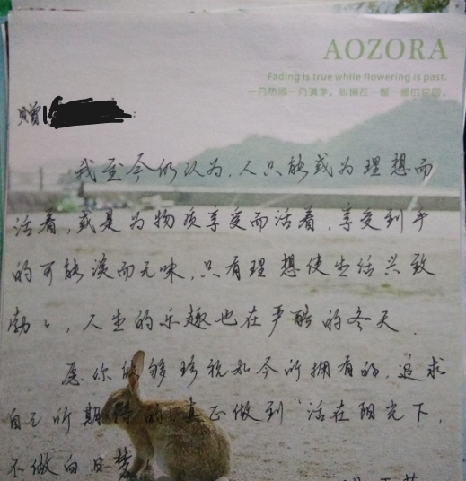 附上同学给我的赠言.
