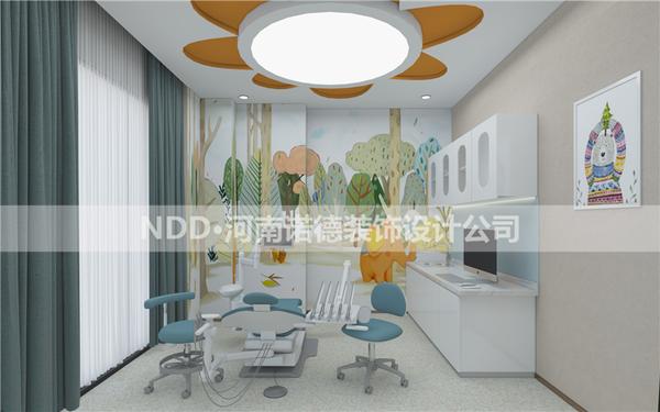 口腔儿童诊室效果图-郑州口腔诊所设计公司
