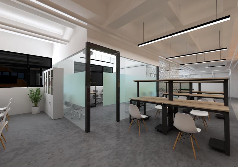 100平方小型办公室装修设计案例效果图?