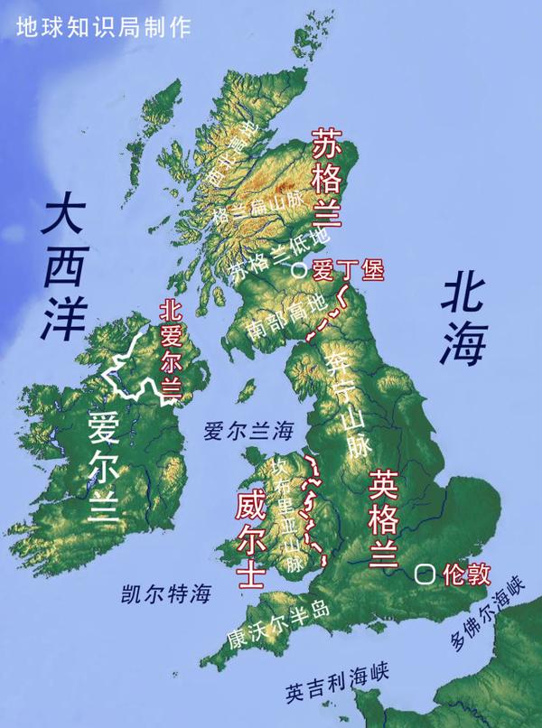 英国地形—英格兰,苏格兰,北爱尔兰