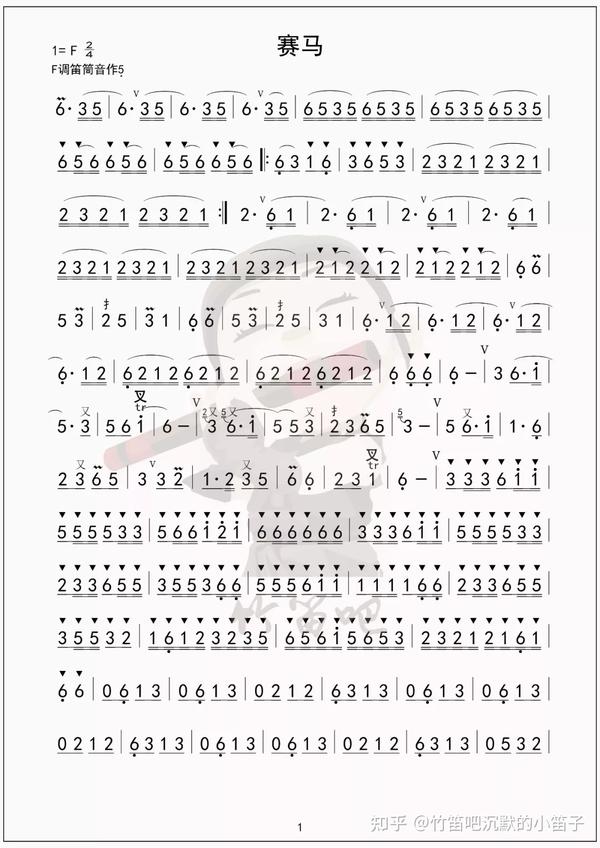 一学就会一吹就废动态简谱手把手教你吹赛马