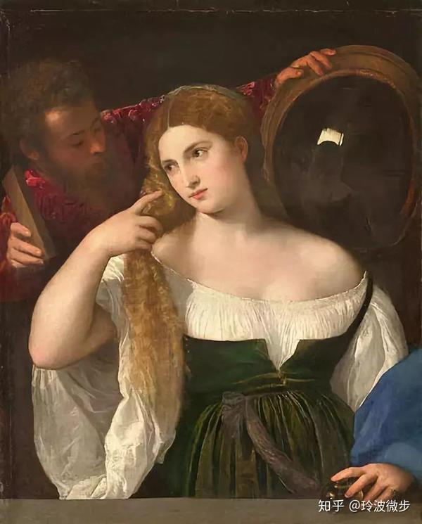 照镜子的女人约1515年 油画 99x76cm 卢浮宫