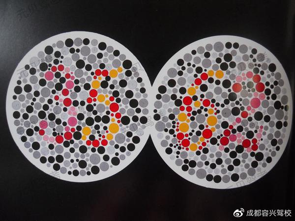 色盲测试图,成都学车前先来自测一下吧!