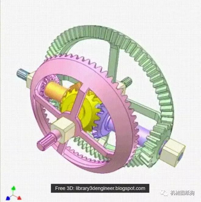 精巧机构 100163锥齿轮差速器机构inventor设计