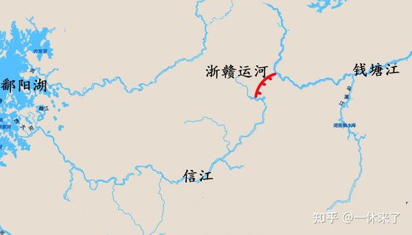 浙赣运河规划图