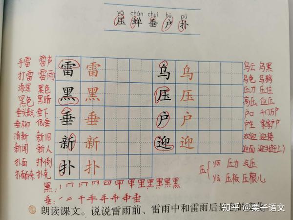 二年级《雷雨》知识点多又碎,这份知识清单帮孩子学得