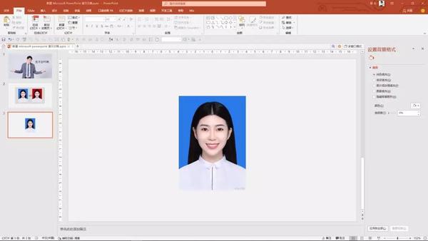 如何使用ppt制作更换证件照背景