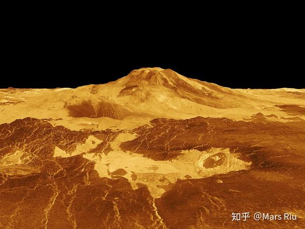 由麦哲伦探测器的数据重建的金星马特山 图片来源nasa