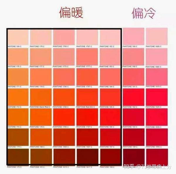 对应这样我们就知道了 冷皮适合粉色,红色,橘色,红棕色,梅子色,砖