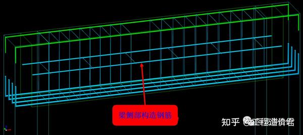 梁钢筋现场实景 梁垂直加腋构件三维视图 梁水平加腋构件俯视图