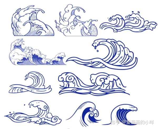 这38种海浪花纹集锦-中国风元素