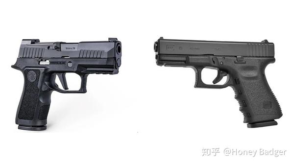 sig p320 (左)vs. glock 19(右)