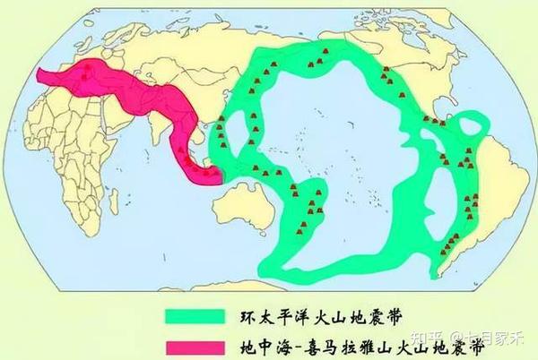 环太平洋地震带,地中海——亚洲地震带