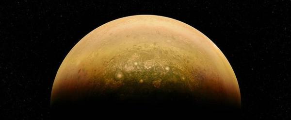 juno拍摄的木星照片与民间科学家神之手的结合