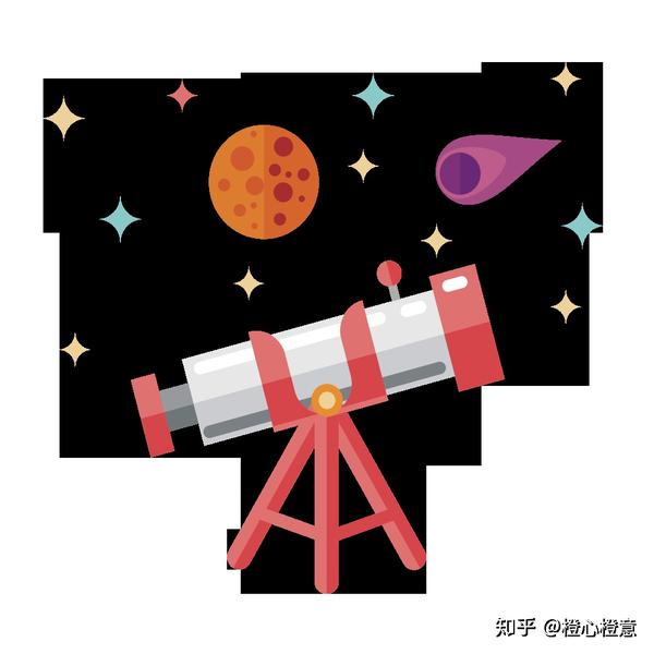 卡通天文望远镜