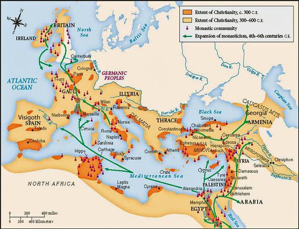 基督教在晚期罗马帝国和近东的传播