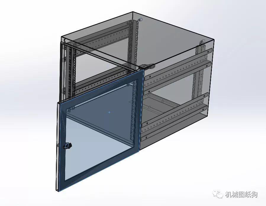 工程机械9uip65wallbox设备机箱机柜钣金结构3d图纸solidworks设计