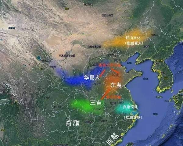 是生活于中原地区的汉民族的自称,由此区别于四夷(东夷,南蛮,西戎