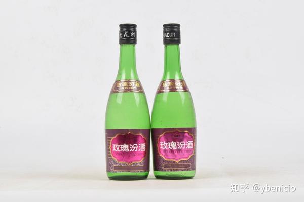 酒名,玻璃瓶玫瑰汾酒(90年代装瓶)