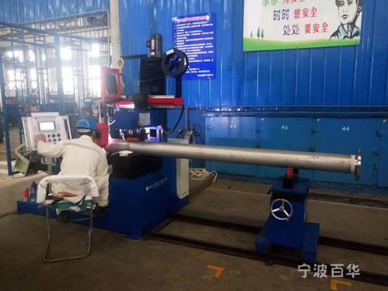 项目应用:船厂管件焊接加工 焊接设备:不锈钢管道内外双氩弧焊自动