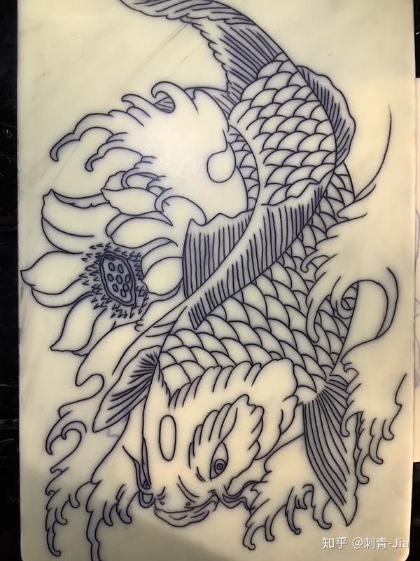 画好的鲤鱼和两张小图