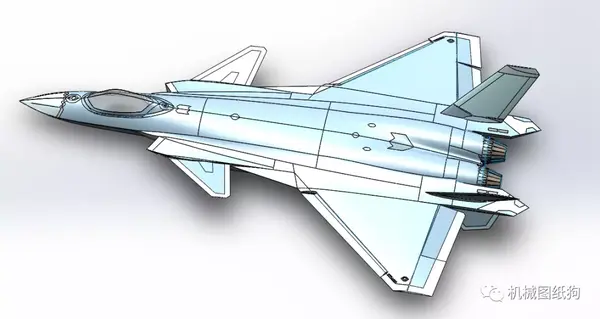 【飞行模型】j20歼20隐形战斗机模型3d图纸 solidworks设计