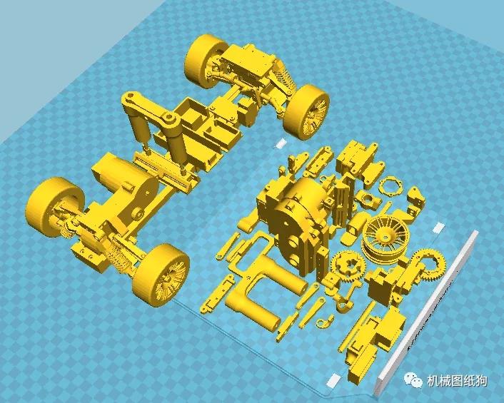 【3d打印】3d打印rc遥控车(1比10)模型3d图纸 stl格式